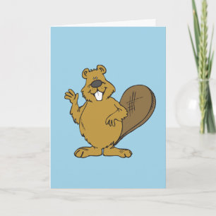 CARTE D'ANNIVERSAIRE DE BEAVER BEAVER AMUSANTE