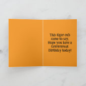 Carte d'anniversaire de bébé tigre (Intérieur)