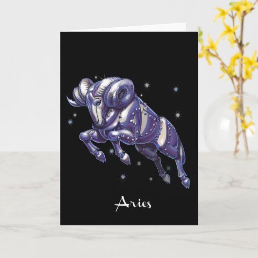 Carte d'anniversaire de Bélier (Fleur jaune)