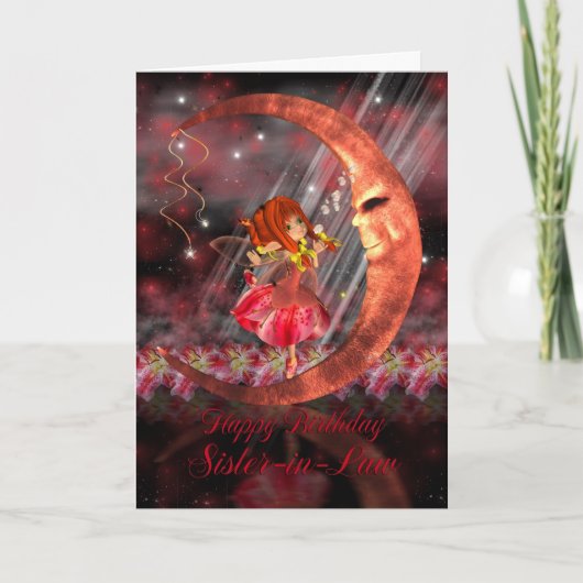 Carte d'anniversaire de belle-soeur avec jolie pet (Devant)