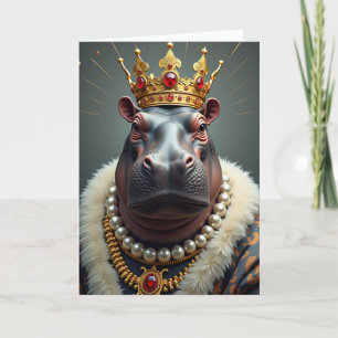 Carte d'anniversaire de bête royale