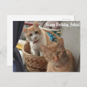 carte d'anniversaire de bienvenue (Devant / Derrière)