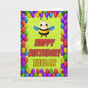 Carte d'anniversaire de bienvenue personnalisée po