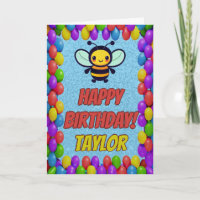 Carte d'anniversaire de bienvenue personnalisée po