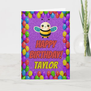 Carte d'anniversaire de bienvenue personnalisée po