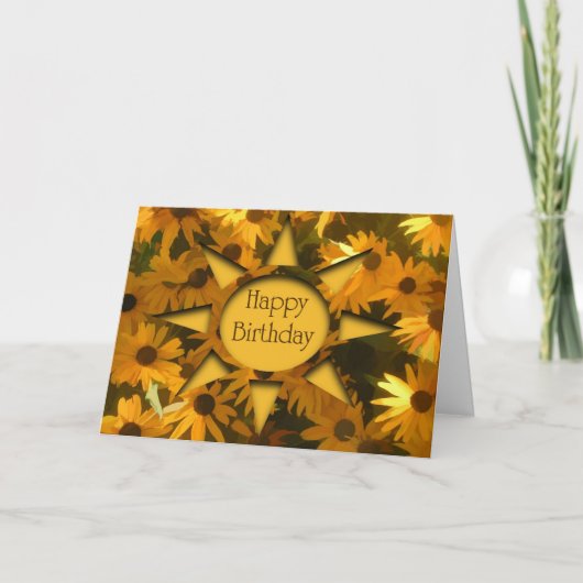 Carte d'anniversaire de Black Eyed Susans (Devant)