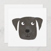 Carte d'anniversaire de Black Labrador Retriever D (Devant / Derrière)