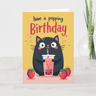 Carte d'anniversaire de boisson fantaisiste