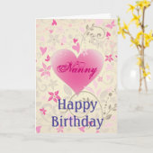 Carte d'anniversaire de bonne d'enfants (Fleur jaune)