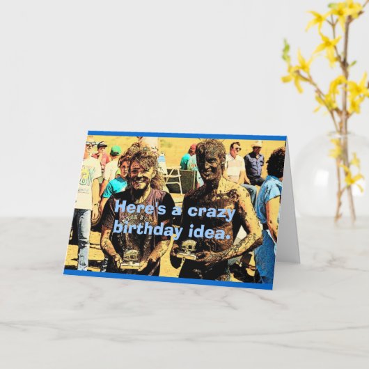 Carte d'anniversaire de boue (Fleur jaune)