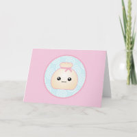 Carte d'anniversaire de boulette de Kawaii