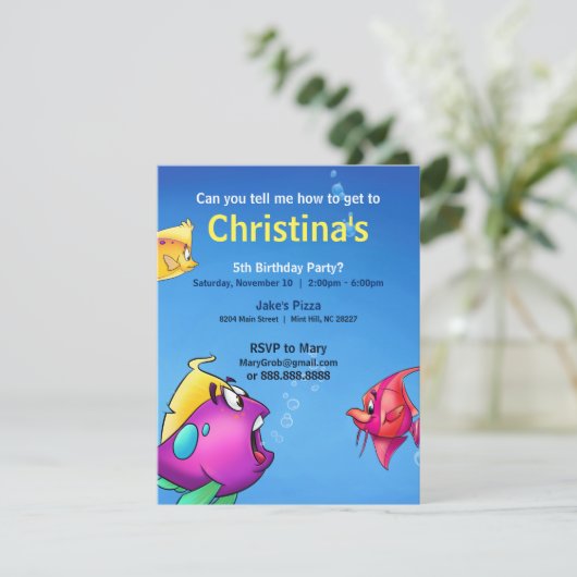 Carte d'anniversaire de Bubble (Debout devant)