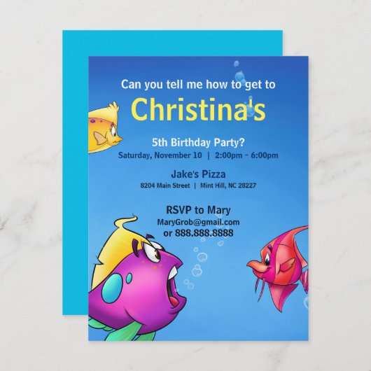 Carte d'anniversaire de Bubble (Devant / Derrière)