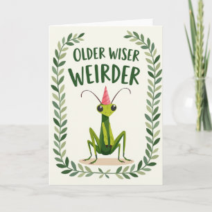 Carte d'anniversaire de bug bizarre