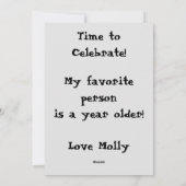 Carte d'anniversaire de Bulldog (Dos)