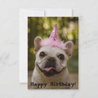 Carte d'anniversaire de Bulldog