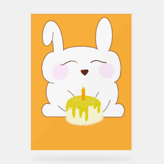 Carte d'Anniversaire de Bunny mignonne
