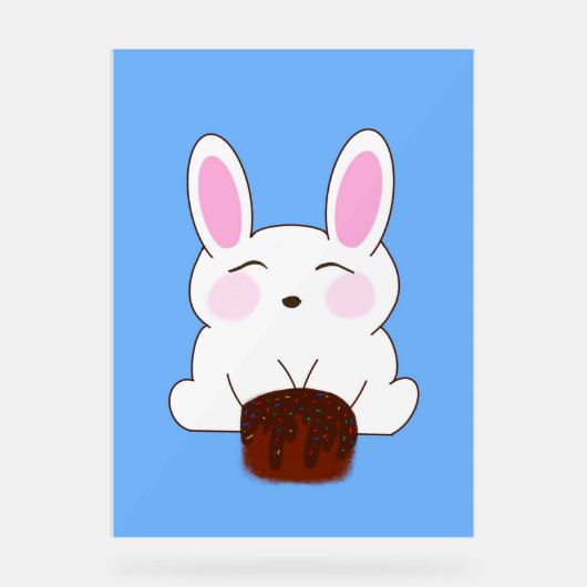 Carte d'Anniversaire de Bunny mignonne (Recto)