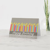 Carte d'anniversaire de bureau avec bougies (Devant)