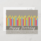 Carte d'anniversaire de bureau avec bougies (Devant / Derrière)