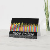 Carte d'anniversaire de bureau avec bougies (Devant)