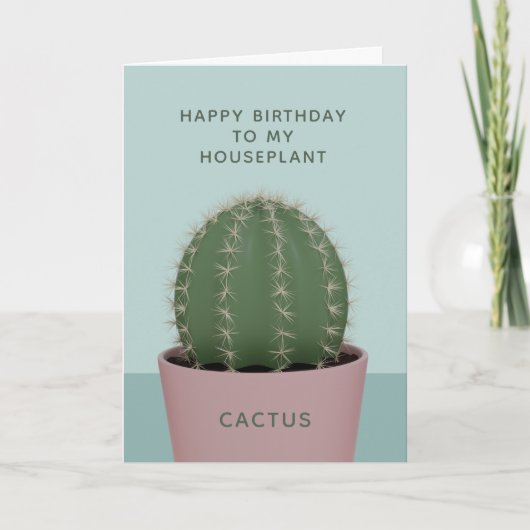 Carte d'anniversaire de Cactus (Devant)
