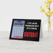 Carte d'anniversaire de calculatrice (Fleur jaune)