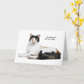 Carte d'anniversaire de Calico Cat (Fleur jaune)