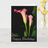 Carte d'anniversaire de Calla Lilies (Fleur jaune)