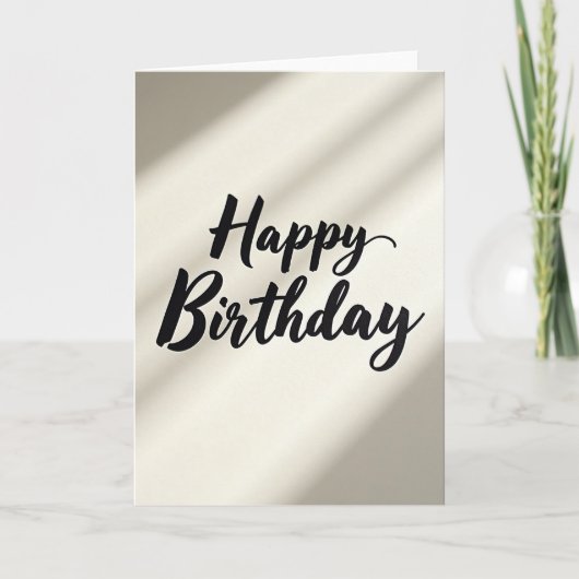 Carte d'anniversaire de calligraphie raffinée (Devant)
