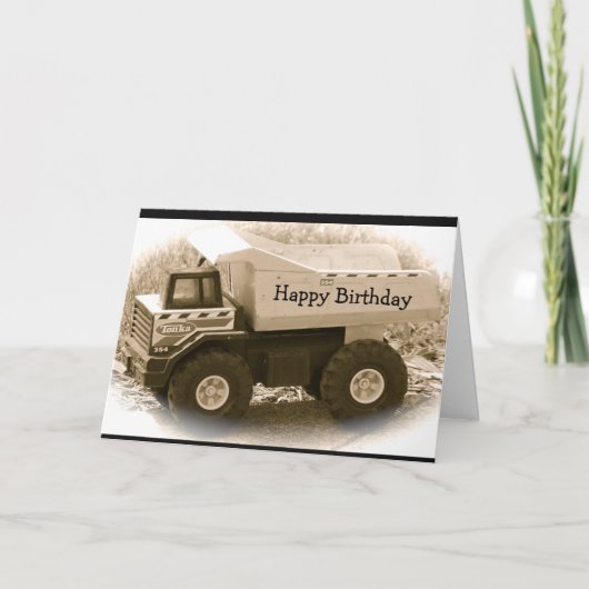 Carte d'anniversaire de camion de Tonka (Devant)