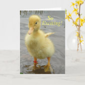 Carte d'anniversaire de canard de bébé (Fleur jaune)