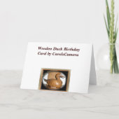 Carte d'anniversaire de canard en bois (Dos)