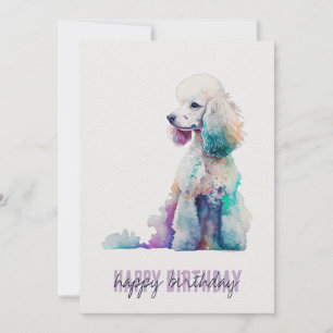 Carte d'anniversaire de caniche