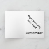 Carte d'anniversaire de canoë (Intérieur)