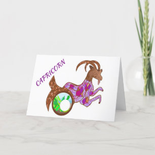 Carte d'anniversaire de Capricorne avec Digitals