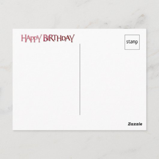 Carte d'anniversaire de cardinal (Dos)