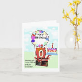CARTE D'ANNIVERSAIRE DE CARTOON - PORTEZ-VOUS SUR (Fleur jaune)