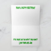 Carte d'anniversaire de cascade (Intérieur)