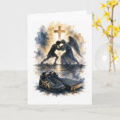 Carte d'anniversaire de catch catholique faite pou (Fleur jaune)