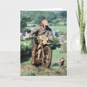 Carte d'anniversaire de cavalier d'Enduro