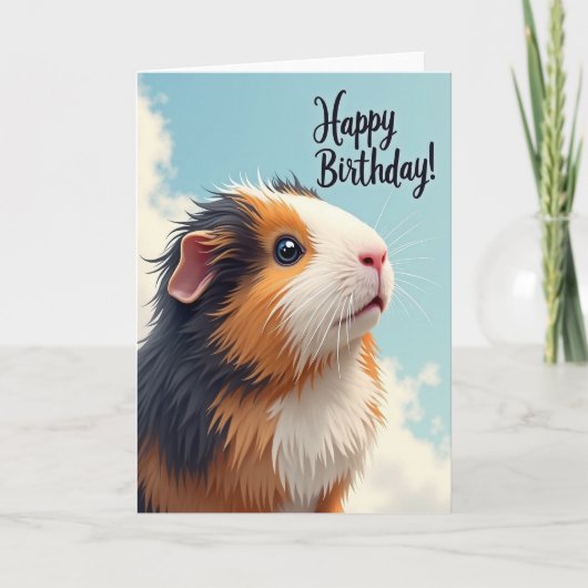 Carte d'anniversaire de Cavy Fluffy (Devant)