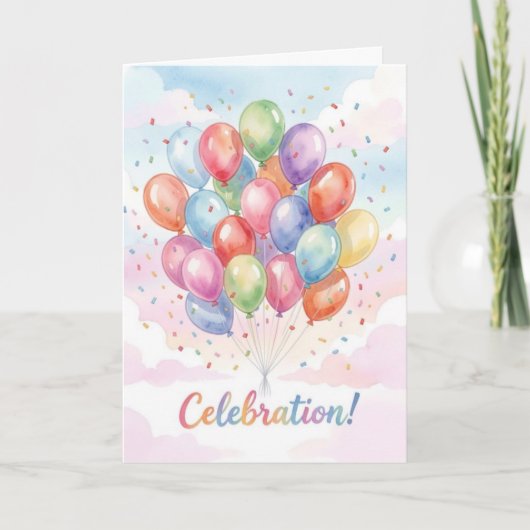 Carte d'anniversaire de célébration (Devant)