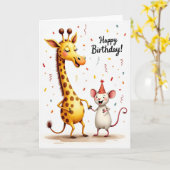 Carte d'anniversaire de célébration joyeuse (Fleur jaune)