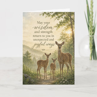 Carte d'anniversaire de cerf de Retour de Sagesse