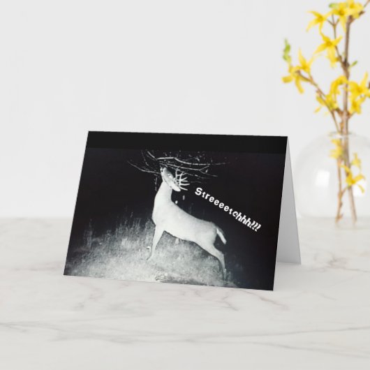 Carte d'anniversaire de cerfs communs (Fleur jaune)