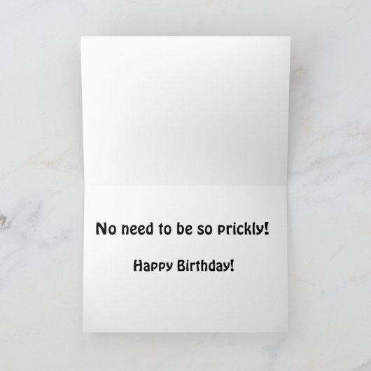 Carte d'anniversaire de chardon (Intérieur)