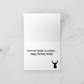 Carte d'anniversaire de chasse de cerfs communs (Intérieur)