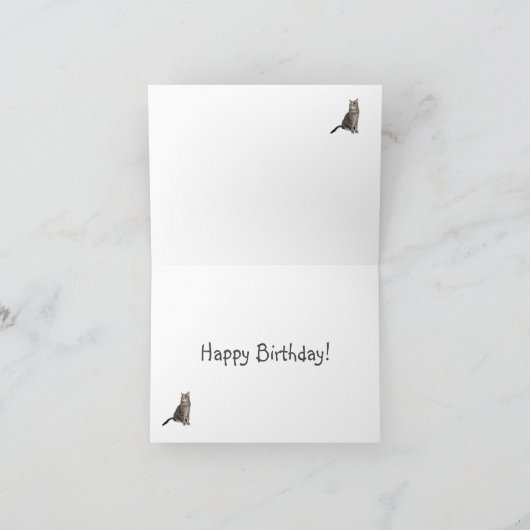 Carte d'anniversaire de chat Abyssinian (Intérieur)