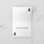Carte d'anniversaire de chat Abyssinian (Intérieur)
